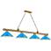 Cordon by Z-Lite Rubbed Brass 4 Light Billiard Light
