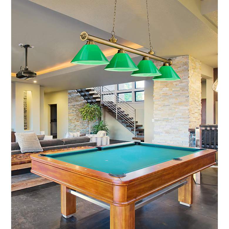 Image 3 Cordon by Z-Lite Rubbed Brass 4 Light Billiard Light more views