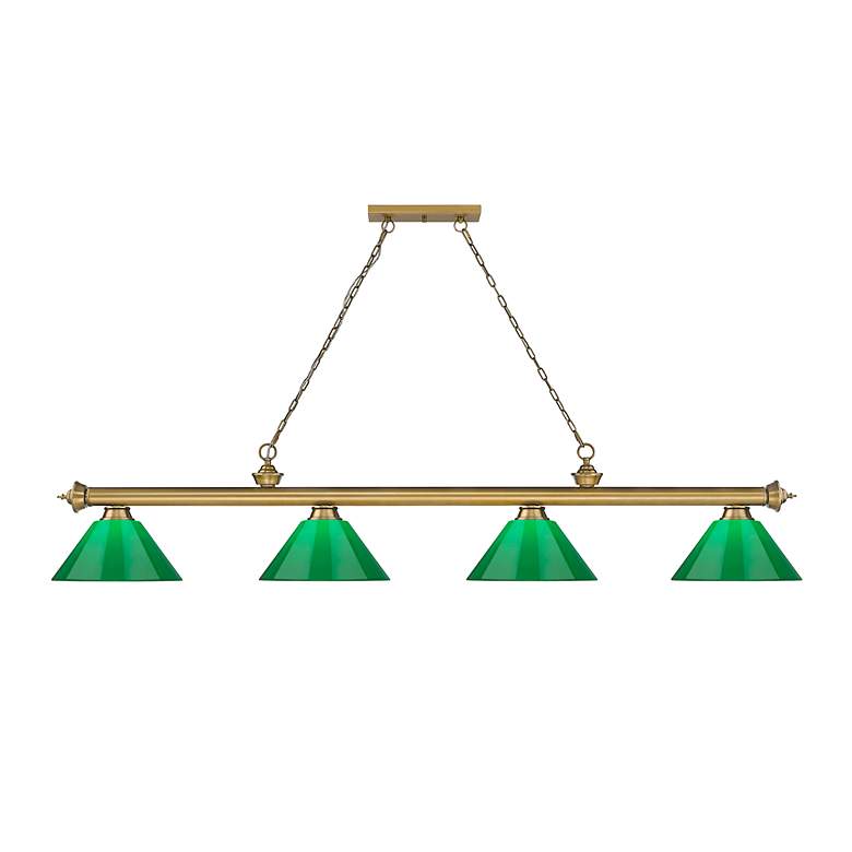 Image 5 Cordon by Z-Lite Rubbed Brass 4 Light Billiard Light more views