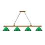 5_Cordon by Z-Lite Rubbed Brass 4 Light Billiard Light more views