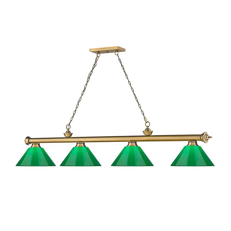 Image 6 Cordon by Z-Lite Rubbed Brass 4 Light Billiard Light more views