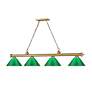 6_Cordon by Z-Lite Rubbed Brass 4 Light Billiard Light more views