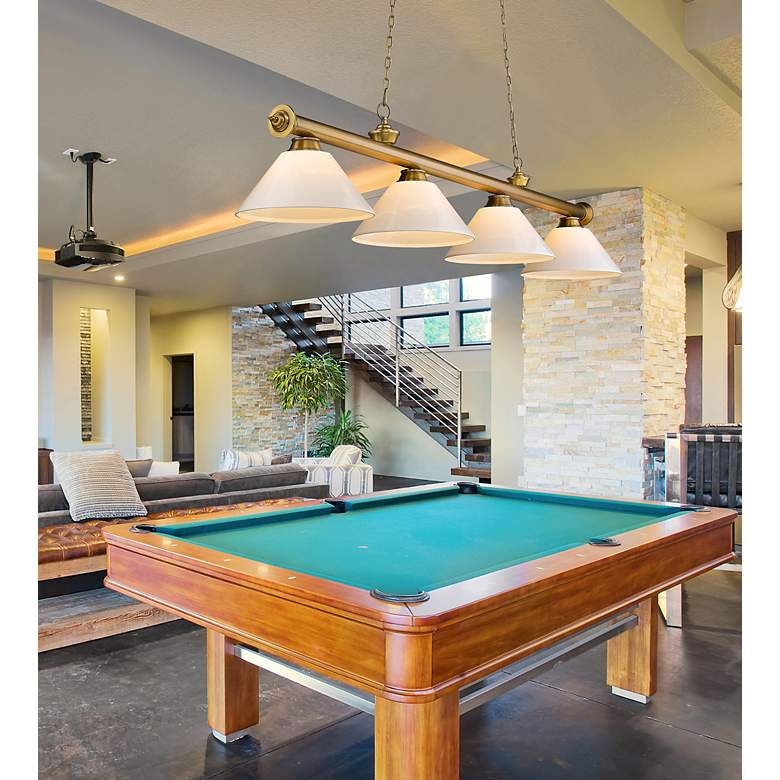 Image 3 Cordon by Z-Lite Rubbed Brass 4 Light Billiard Light more views