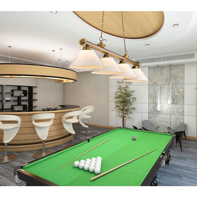 Image 4 Cordon by Z-Lite Rubbed Brass 4 Light Billiard Light more views