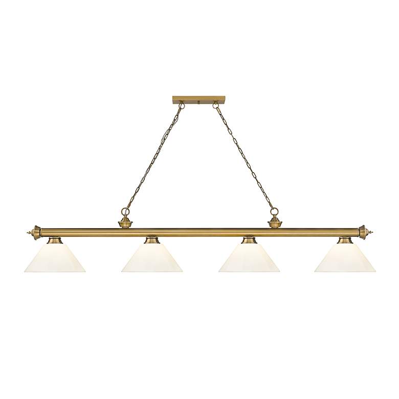 Image 5 Cordon by Z-Lite Rubbed Brass 4 Light Billiard Light more views