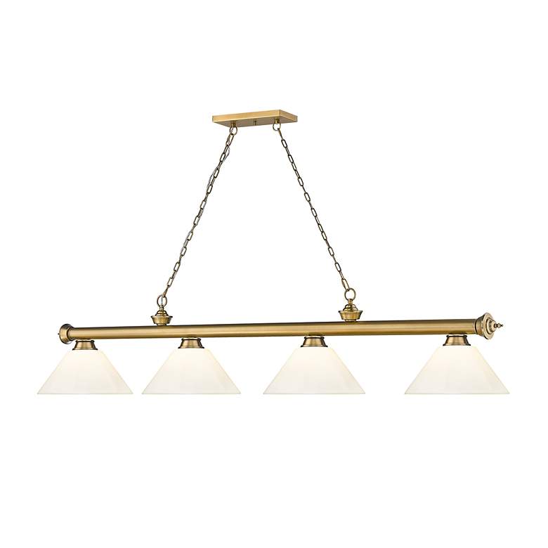 Image 6 Cordon by Z-Lite Rubbed Brass 4 Light Billiard Light more views