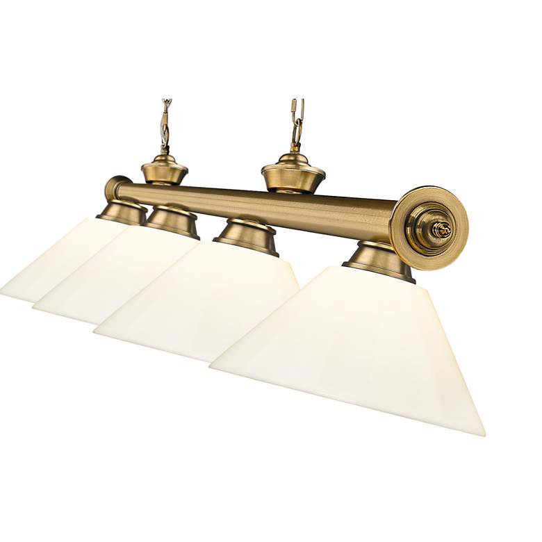 Image 7 Cordon by Z-Lite Rubbed Brass 4 Light Billiard Light more views