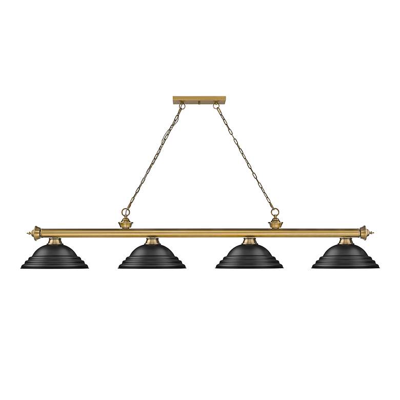Image 5 Cordon by Z-Lite Rubbed Brass 4 Light Billiard Light more views