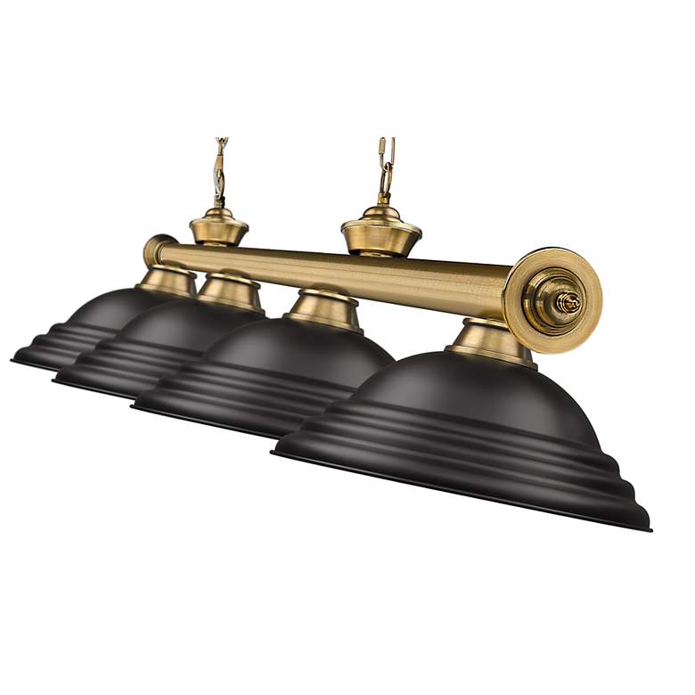 Image 7 Cordon by Z-Lite Rubbed Brass 4 Light Billiard Light more views