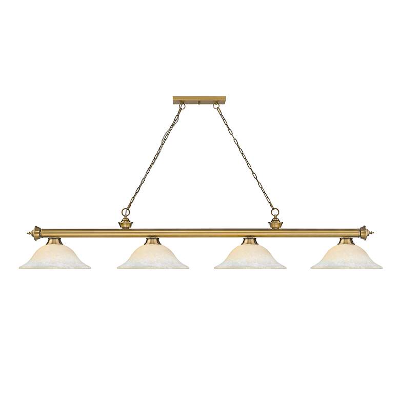 Image 5 Cordon by Z-Lite Rubbed Brass 4 Light Billiard Light more views