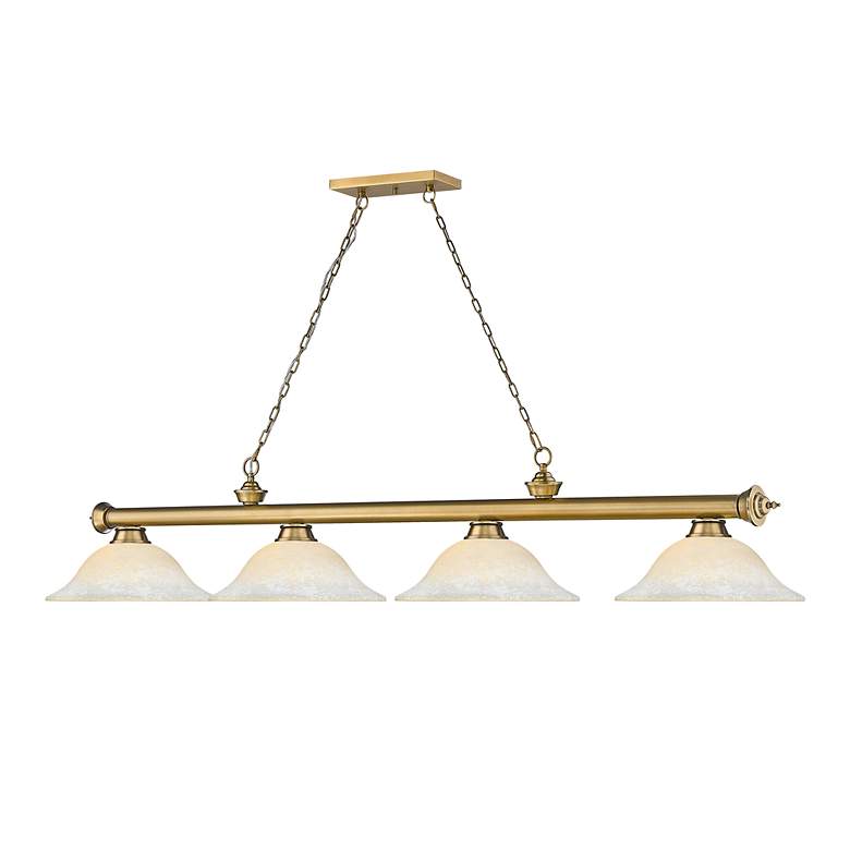 Image 6 Cordon by Z-Lite Rubbed Brass 4 Light Billiard Light more views