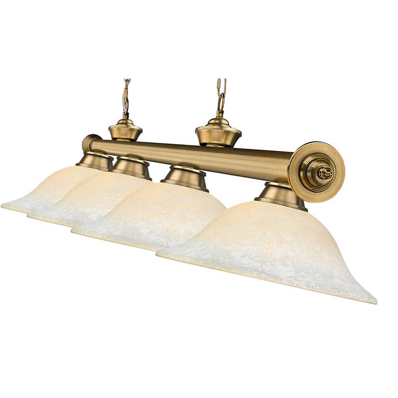 Image 7 Cordon by Z-Lite Rubbed Brass 4 Light Billiard Light more views