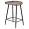 Cordova 25" Satin Black and Driftwood Gray Counter Stool