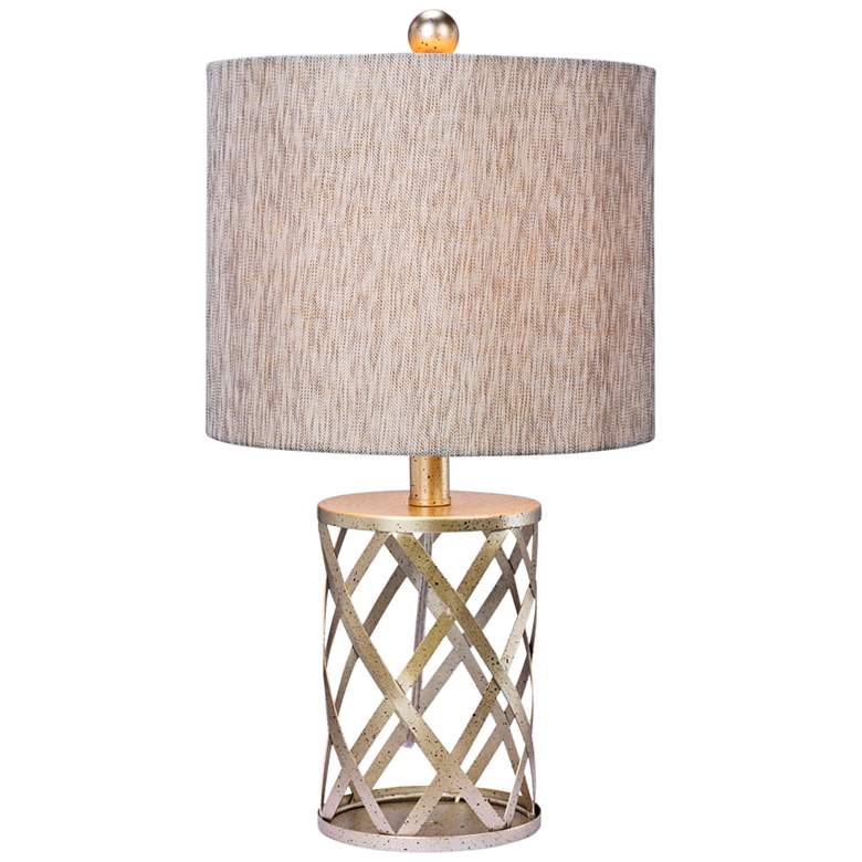 Image 1 Cordova Antique Gold Metal Accent Table Lamp