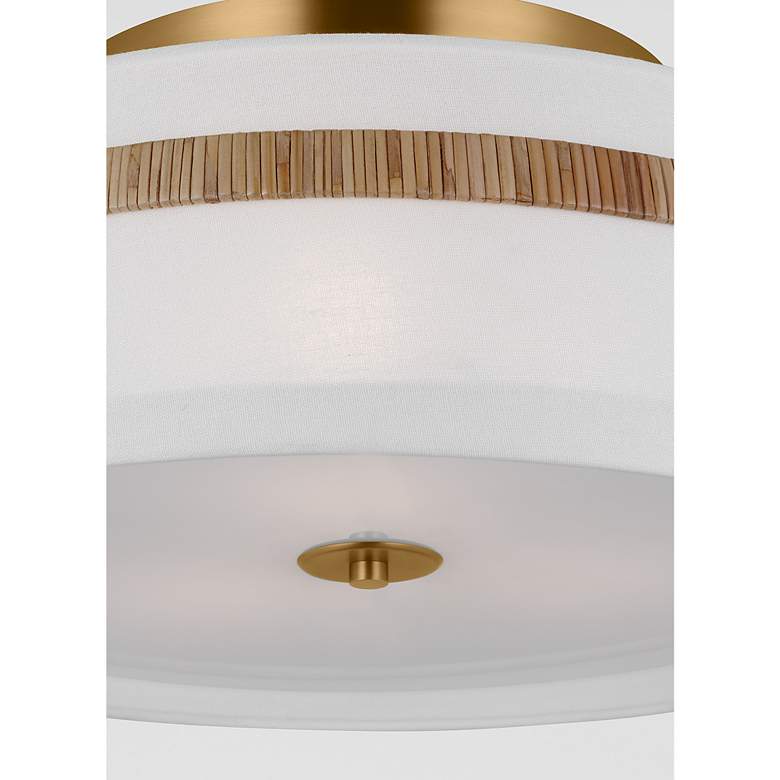 Image 2 Cordtlandt 19" Wide Burnished Brass Drum Ceiling Light more views