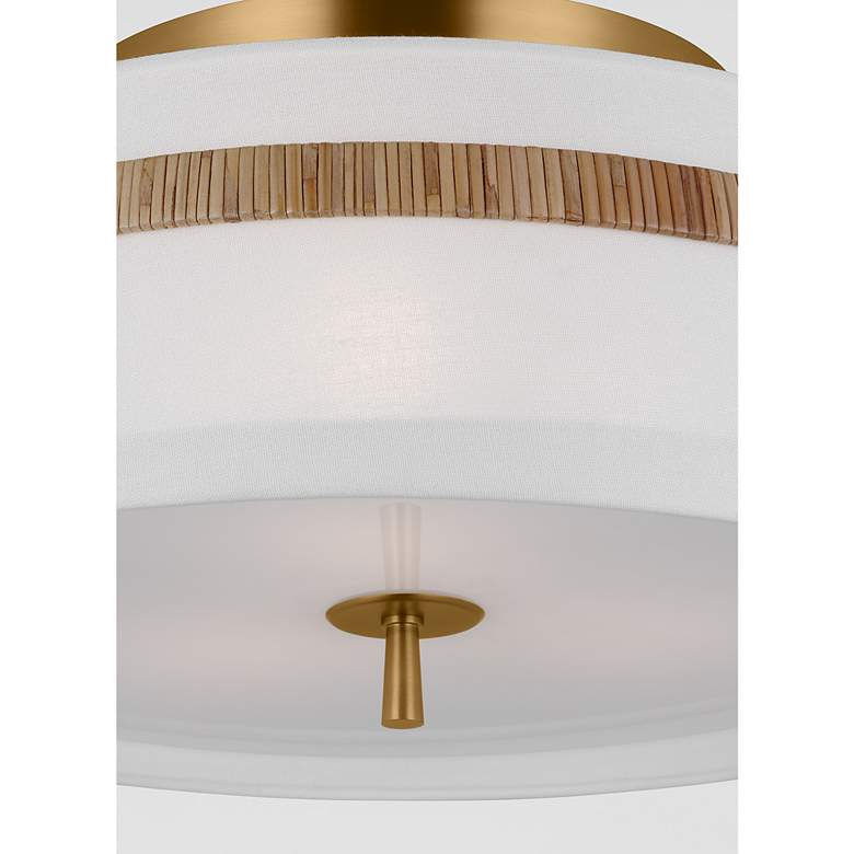 Image 4 Cordtlandt 19" Wide Burnished Brass Drum Ceiling Light more views