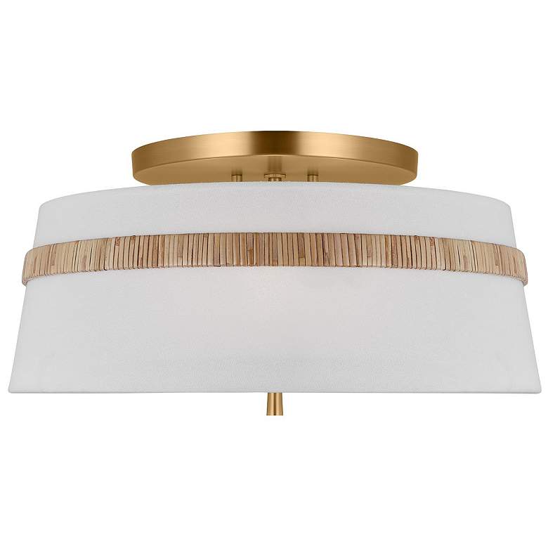 Image 5 Cordtlandt 19" Wide Burnished Brass Drum Ceiling Light more views