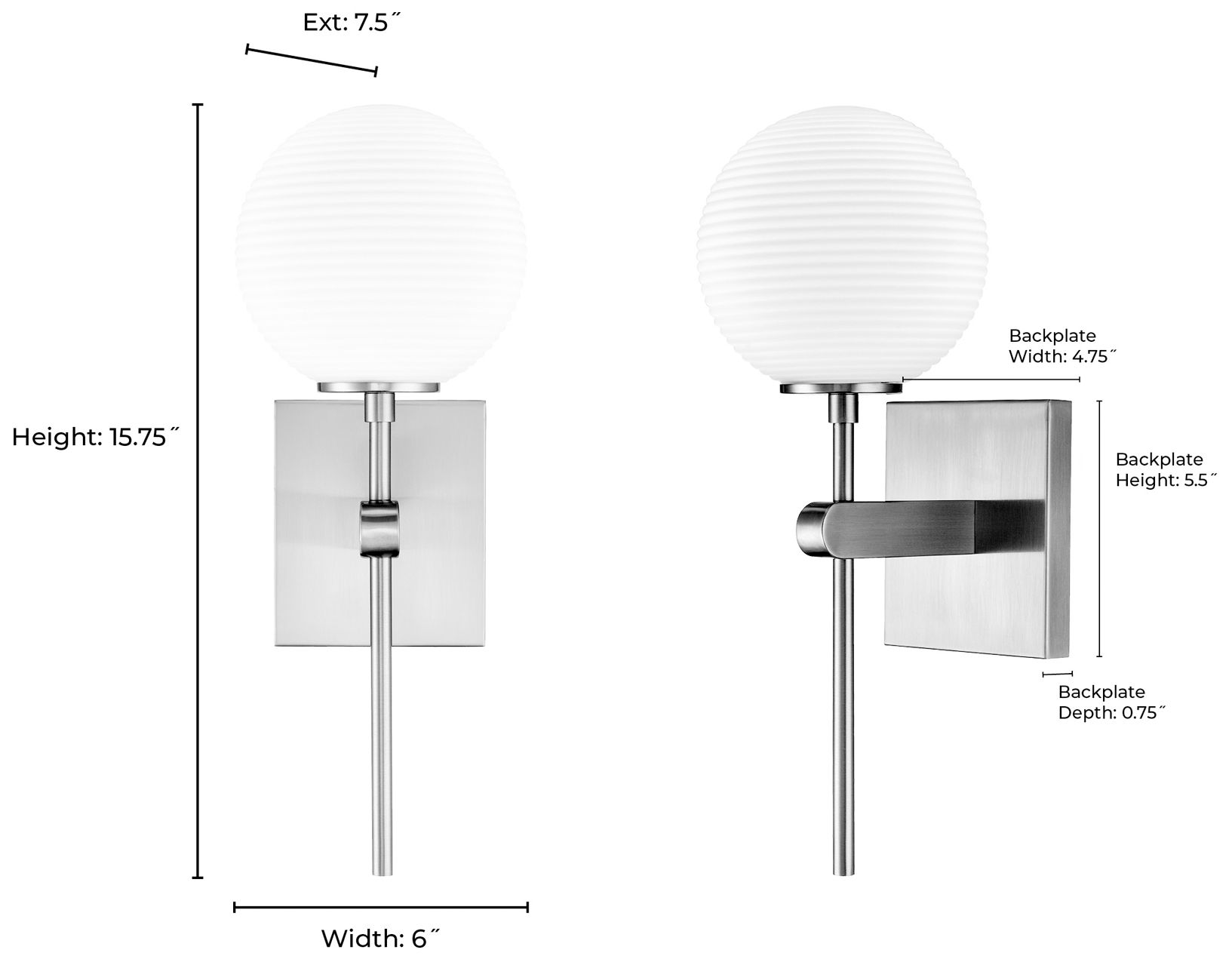 Coretta 6" Wide 1-Light Vanity in Modern Gold