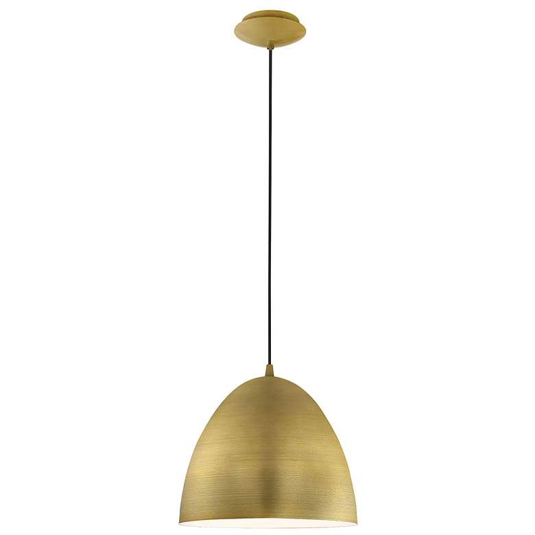 Image 1 Coretto - 1-Light Pendant - Brushed Gold Finish - Brushed Gold Metal Shade