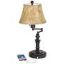 3_Corey Bronze Swing Arm USB Desk Lamps Set of 2 with Socket more views