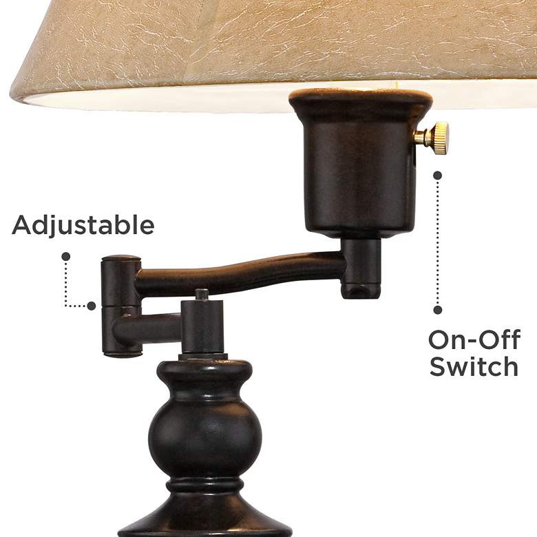 Image 6 Corey Bronze Swing Arm USB Desk Lamps Set of 2 with Socket more views