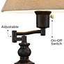 6_Corey Bronze Swing Arm USB Desk Lamps Set of 2 with Socket more views