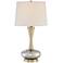 Corey Modern Brass and Liquid Silver Table Lamp