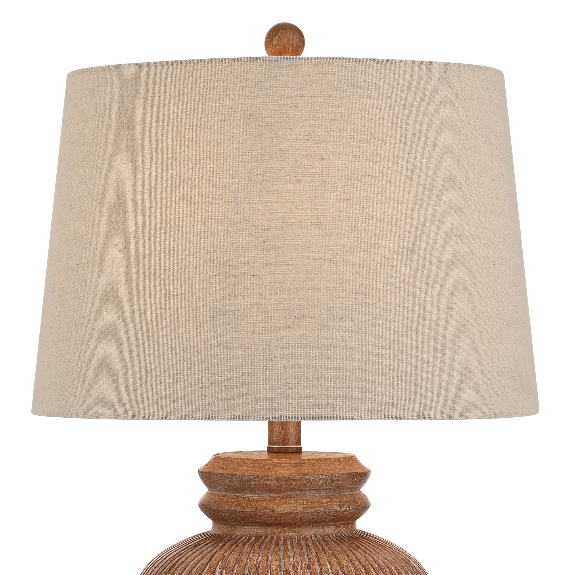 Image 2 Corfu 24 1/2" High Beige Almond Table Lamp Set of 2 more views
