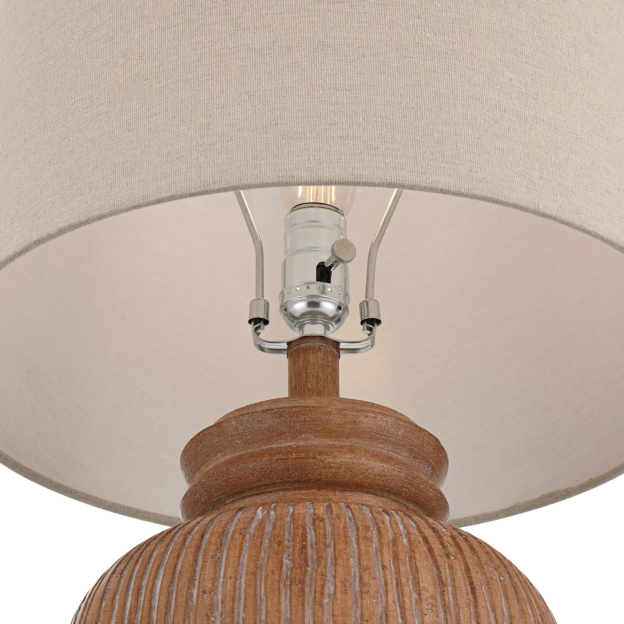 Image 3 Corfu 24 1/2" High Beige Almond Table Lamp Set of 2 more views