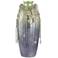 Corfu Pampas Green 12" High Decorative Glass Vase