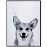 2_Corgi 24"x18" Rectangular Printed Glass Framed Wall Art