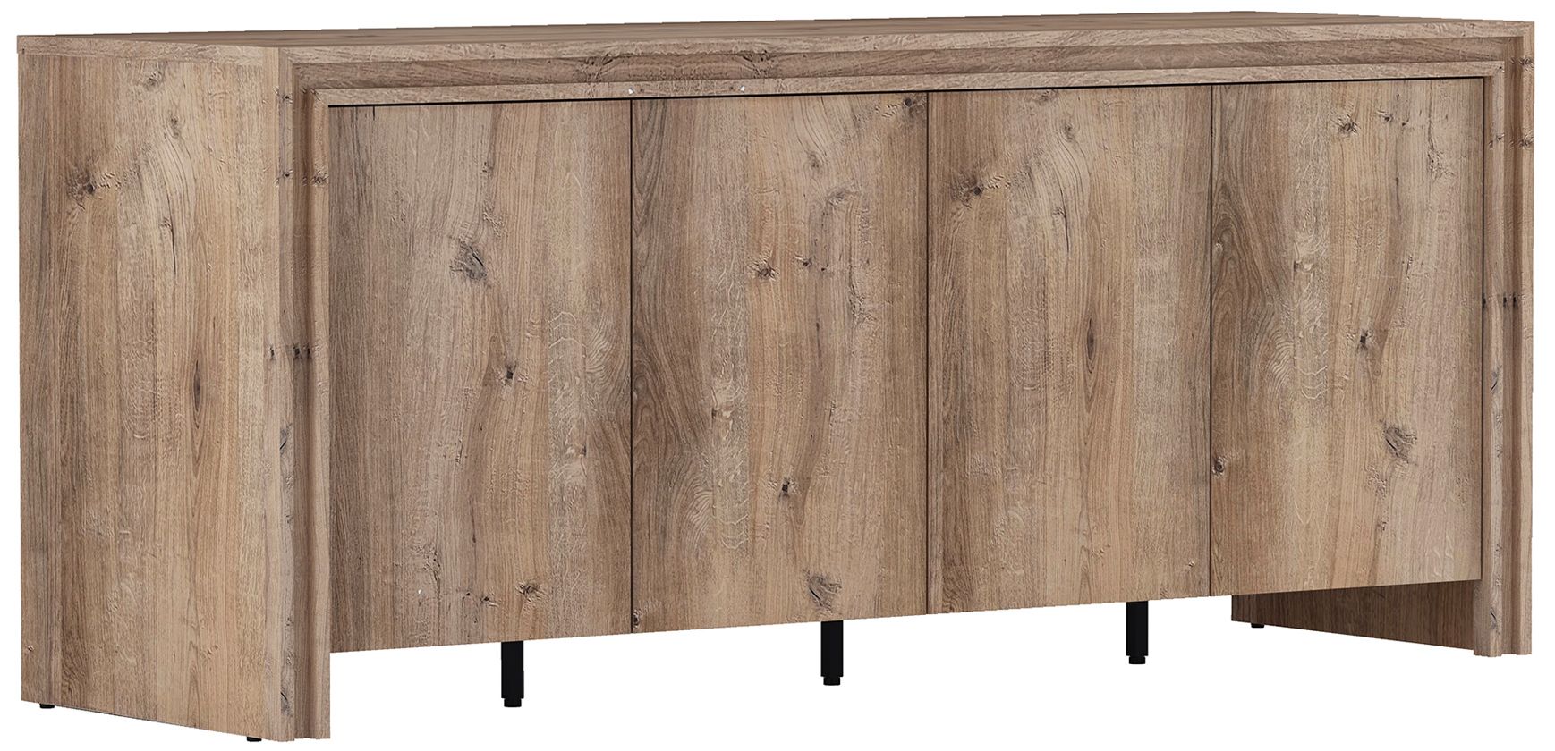 Image 6 Corin Contemporary 60" Sideboard in Brown (4-Door) more views