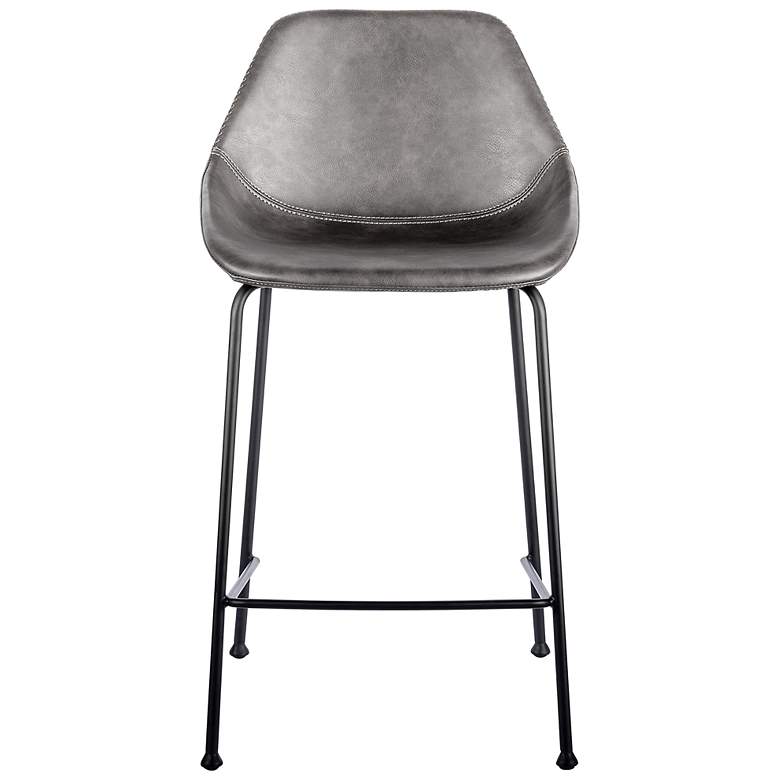 Image 3 Corinna 25 1/4" Vintage Dark Gray Counter Stool Set of 2 more views