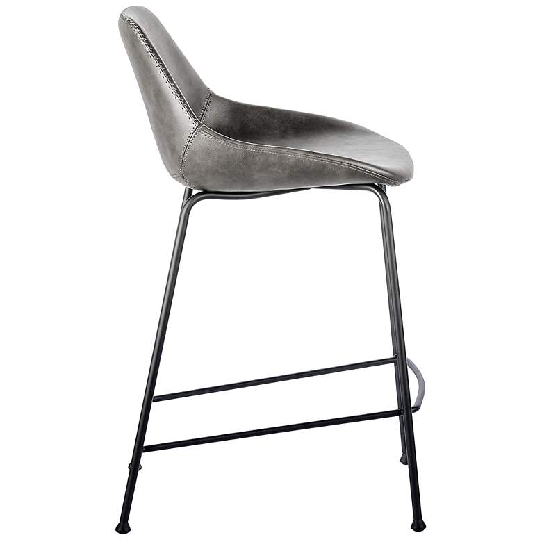Image 5 Corinna 25 1/4" Vintage Dark Gray Counter Stool Set of 2 more views