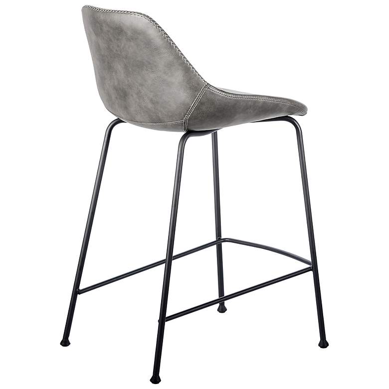 Image 6 Corinna 25 1/4" Vintage Dark Gray Counter Stool Set of 2 more views