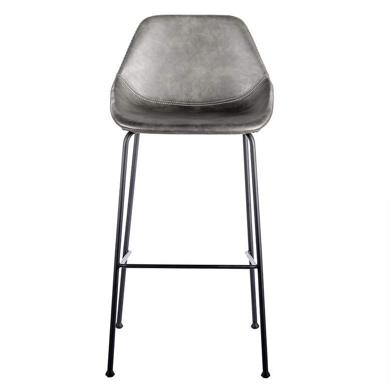 Image 3 Corinna 29 1/2 inch Vintage Dark Gray Bar Stool Set of 2 more views