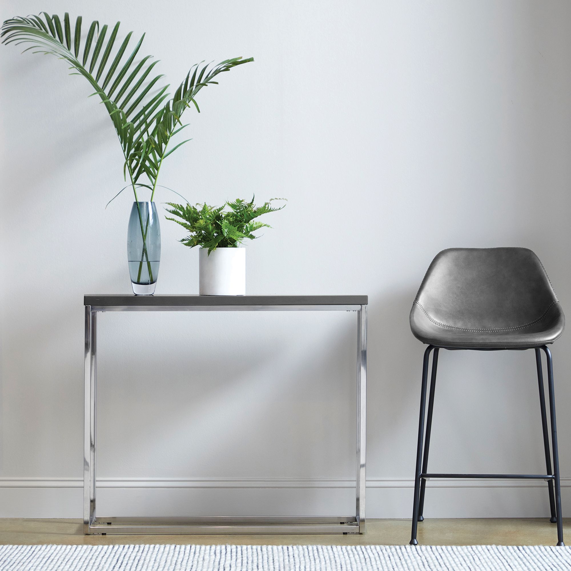 Corinna 29 1/2" Vintage Dark Gray Bar Stool Set of 2