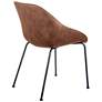 Corinna Vintage Brown Leatherette Side Chair Set of 2