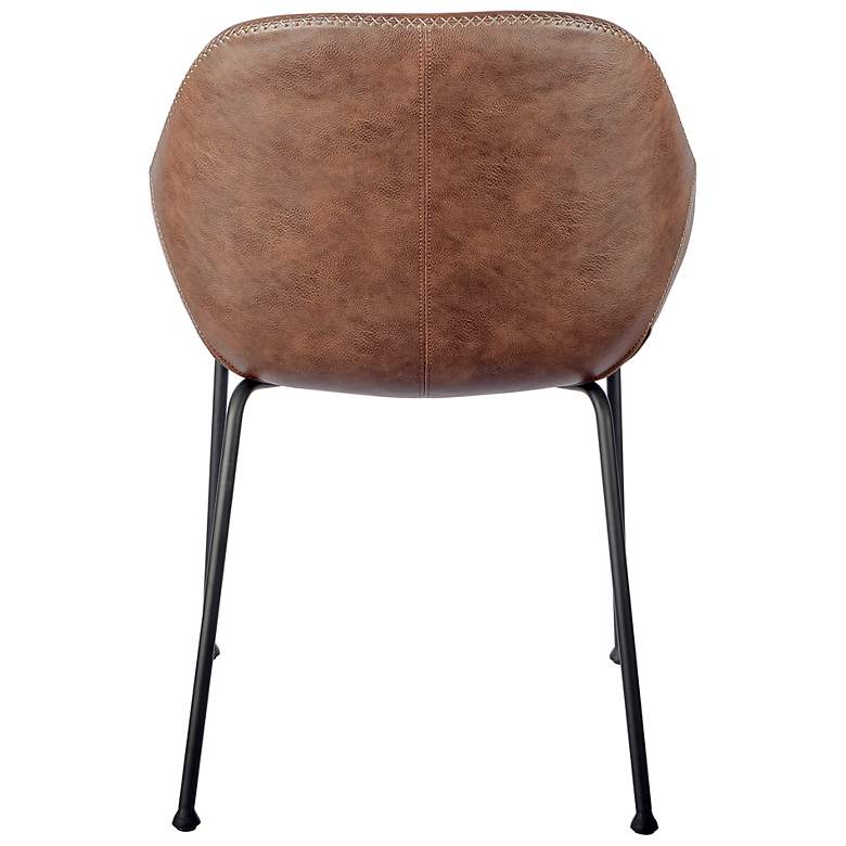 Image 7 Corinna Vintage Brown Leatherette Side Chair Set of 2 more views