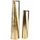 Corinth 22" High Polished Gold Decorative Vases Set of 2