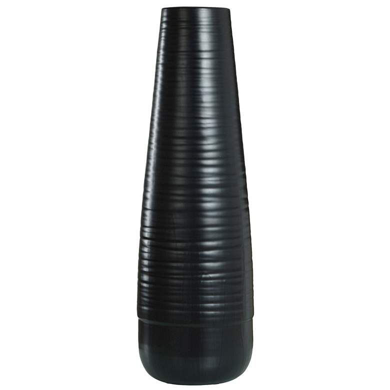 Image 1 Corinth Large Matte Black Ceramic Vase