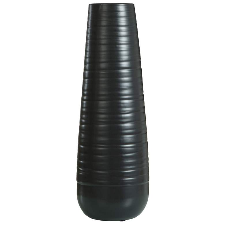 Image 1 Corinth Small Matte Black Ceramic Vase