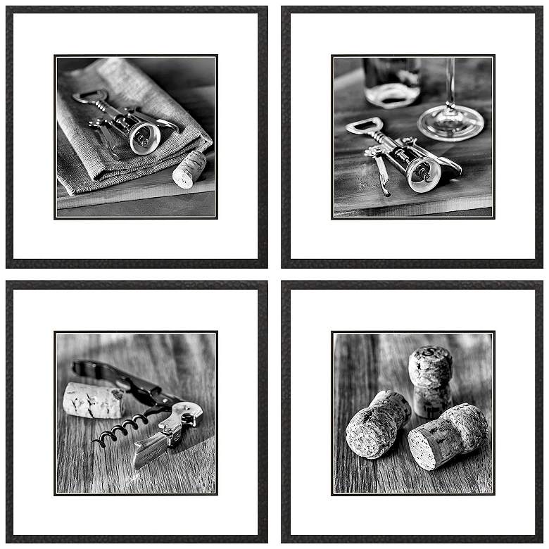 Image 1 Cork 19"W x 19"H Framed Art Set of 4
