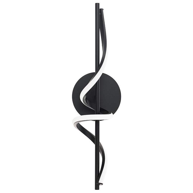 Image 1 Corkscrew 5.5"H x 22"W 1-Light Bath Vanity & Wall Light in Black