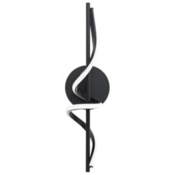 Corkscrew 5.5"H x 22"W 1-Light Bath Vanity & Wall Light in Black