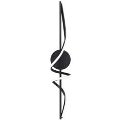Corkscrew 6.38"H x 33.88"W 1-Light Bath Vanity & Wall Light in Black