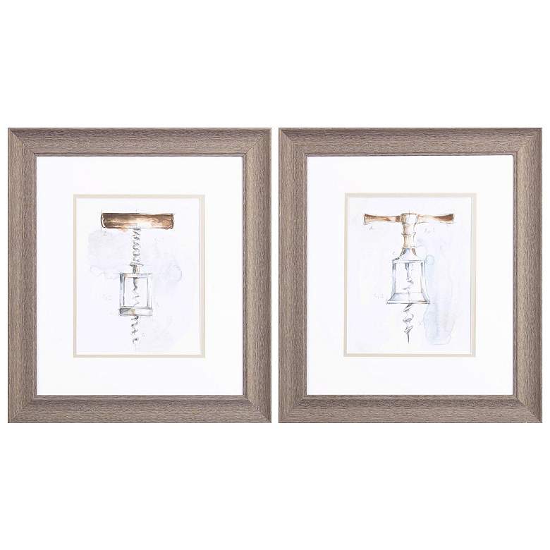 Image 1 Corkscrew Variety A 16"W x 18"H Framed Art Set of 2