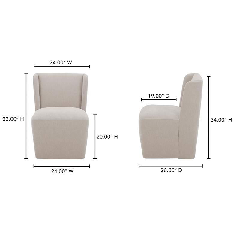 Image 7 Cormac Rolling Dining Chair Warm Sand more views