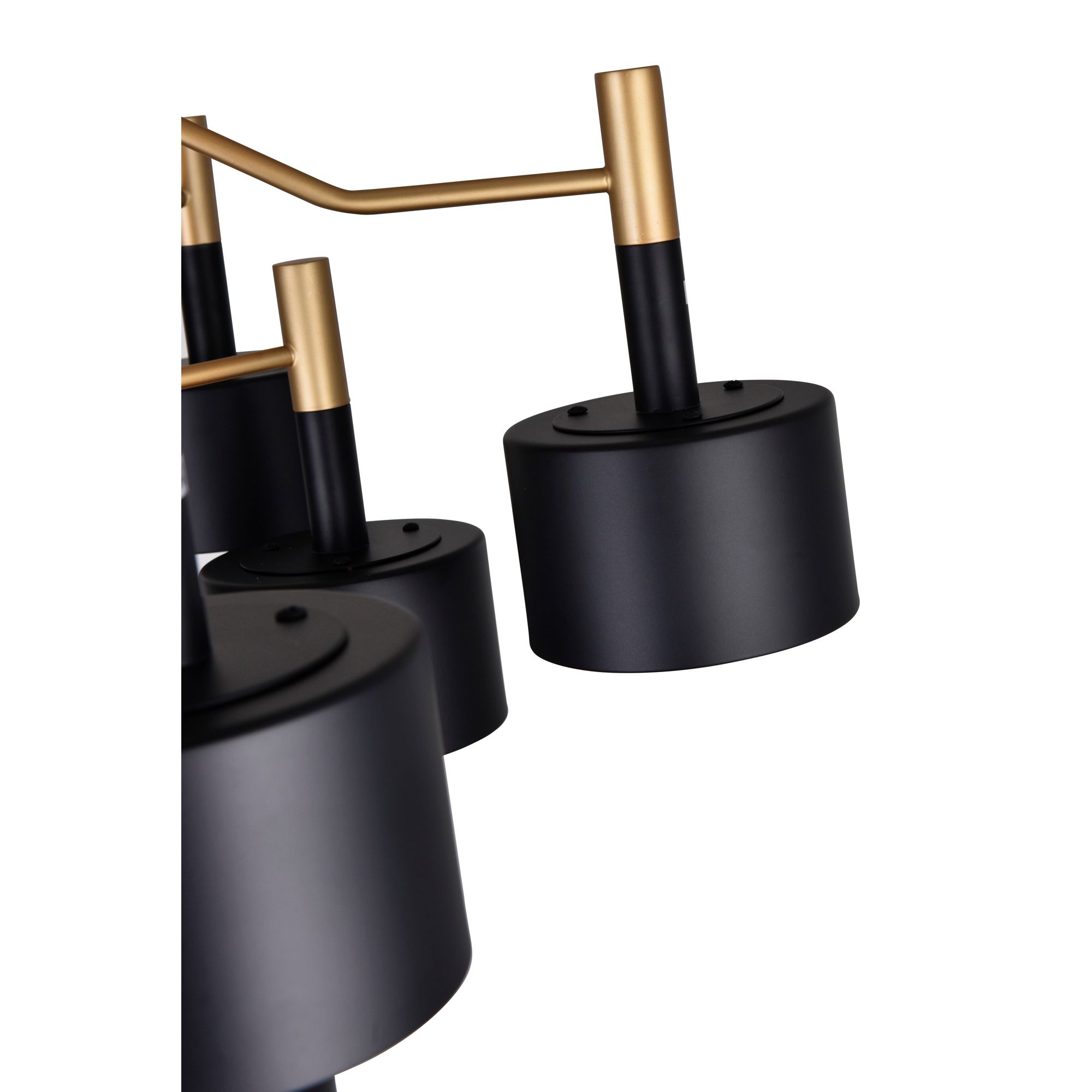 Image 5 Corna 12 Light Down Chandelier With Matte Black & Satin Gold Finish more views