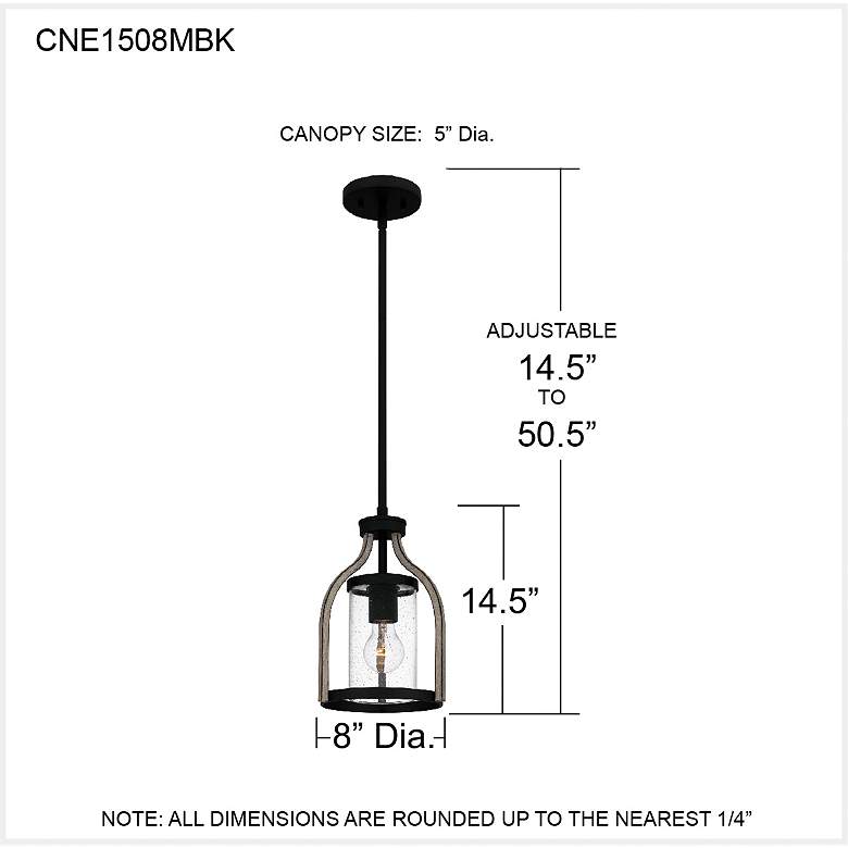 Image 7 Cornelia 1-Light Matte Black Mini Pendant Light more views